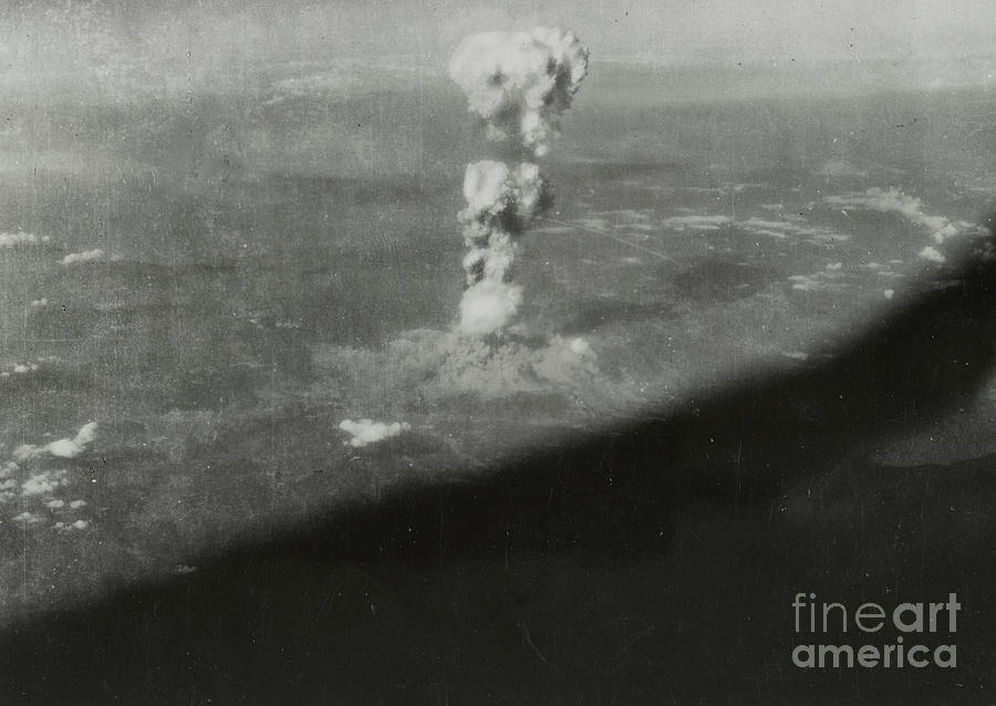 First Atomic Bombing Of Hiroshima, Japan By B-29 Superfortress On ...