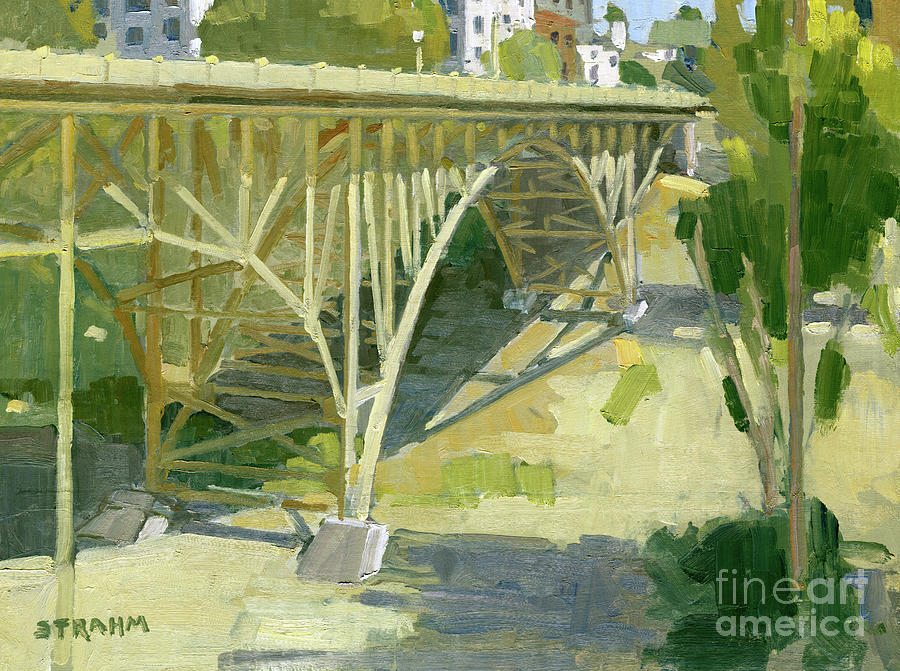First Ave. Bridge, San Diego Painting by Paul Strahm