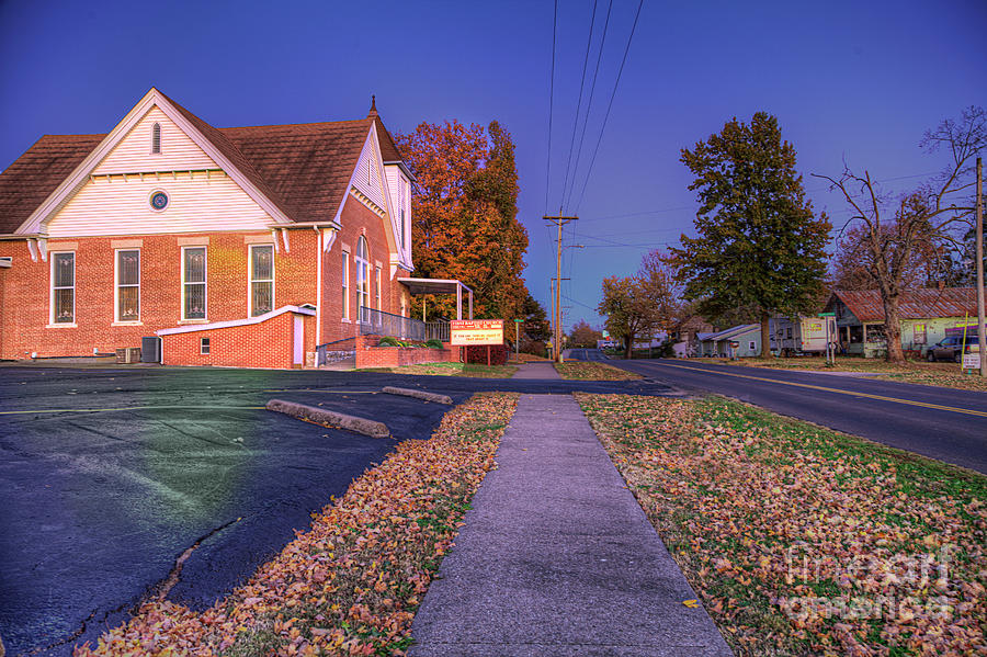 Driving Photograph - First Baptist Church Of Oak Ridge by Larry Braun Driving Photograph - First Baptist Church Of Oak Ridge by Larry Braun