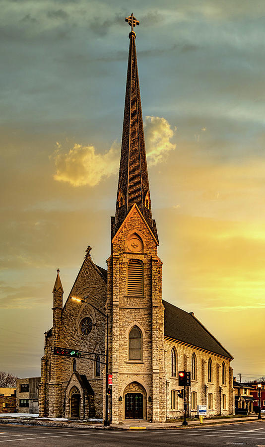 Architecture Photograph - First Baptist Church by Randy Scherkenbach