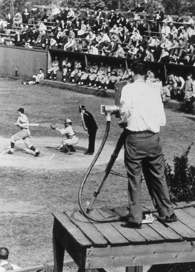 First Baseball Television Transmission Photograph by Transcendental Graphics
