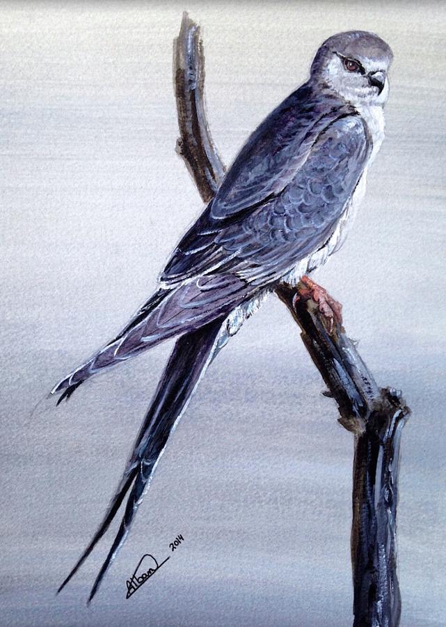 First bird painting Painting by Alban Dizdari