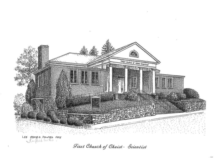 First Church of Christ Scientist Drawing by Lee Pantas