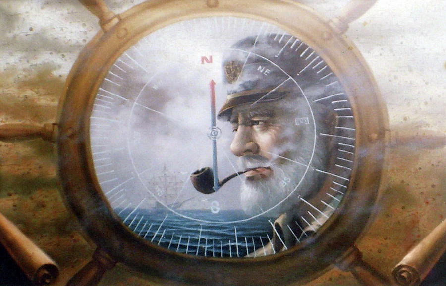 First Compass Map Captain Painting by Yoo Choong Yeul