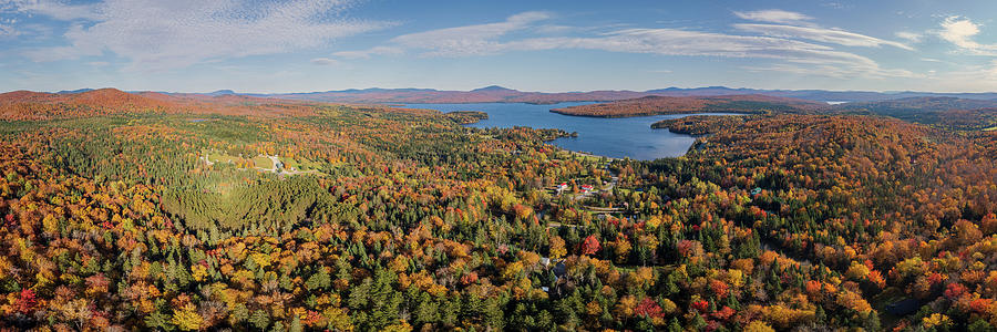 First Connecticut Lake Fall Foliage Panorama - October 2022 Photograph ...