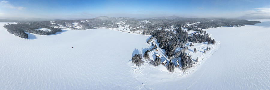 First Connecticut Lake Winter Panorama #3 - Pittsburg, NH Photograph by John Rowe