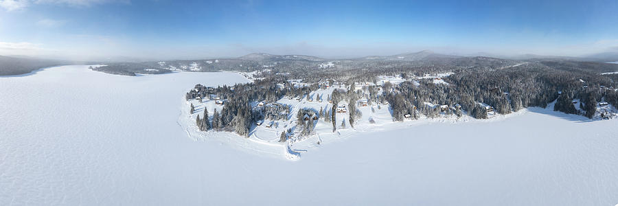 First Connecticut Lake Winter Panorama #4 - Pittsburg, NH Photograph by John Rowe