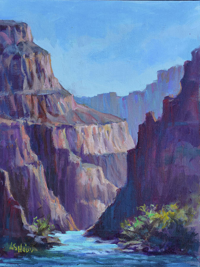 Grand Canyon National Park Painting - First Evening by Laurie Snow Hein