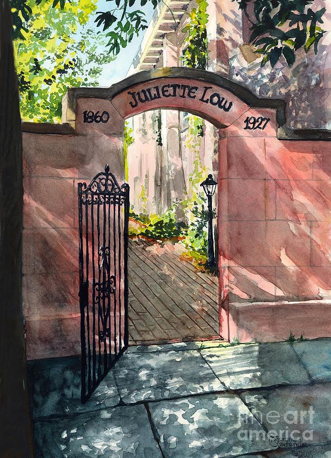 First Headquarters Gate Entrance Painting by Merana Cadorette