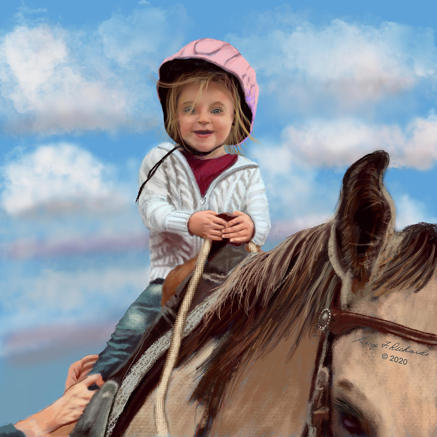 First Horse Ride Delight Painting