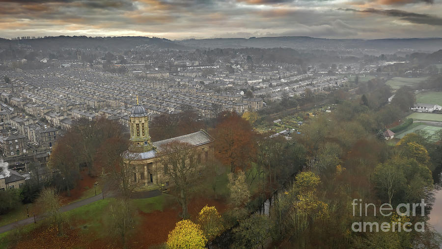 First Light over Saltaire URC Photograph by Philip Fearnley