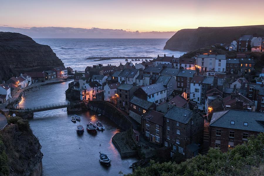 First Light, Staithes, England, UK Photograph by Sarah Howard