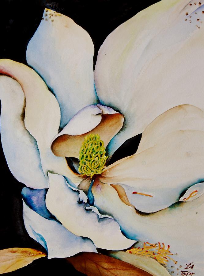 Magnolia Movie Painting - First Magnolia by Lil Taylor