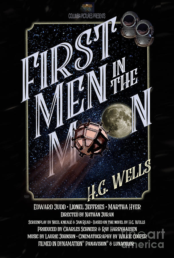 First Men In The Moon Movie Poster Digital Art by Brian Watt