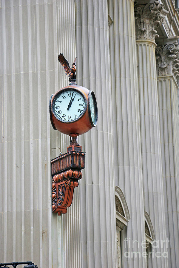 First National Bank Clock at Richmond VA 8000 Photograph by Jack Schultz