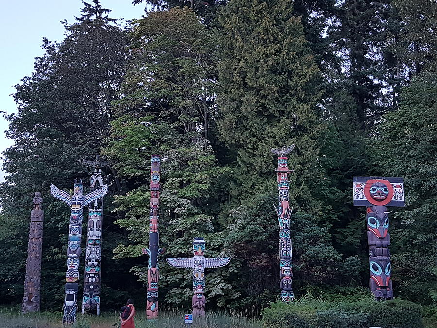 First Nations Totem Poles at Stanley Park 2 Photograph by James Cousineau