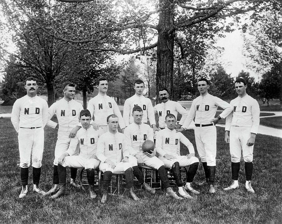 First Notre Dame Football Team Photograph by Underwood Archives