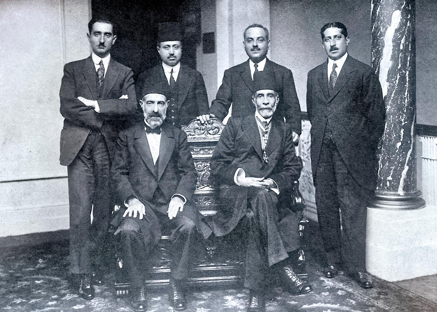 First Palestinian Delegation in Britain in 1921 Photograph by Munir Alawi