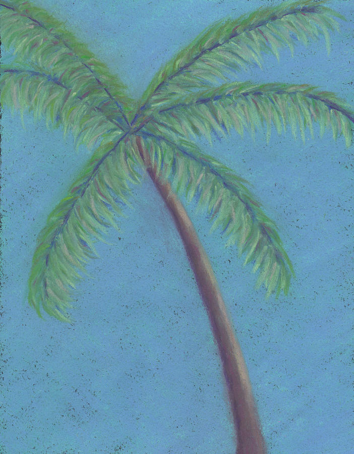 First Palm Tree Pastel by Anne Katzeff