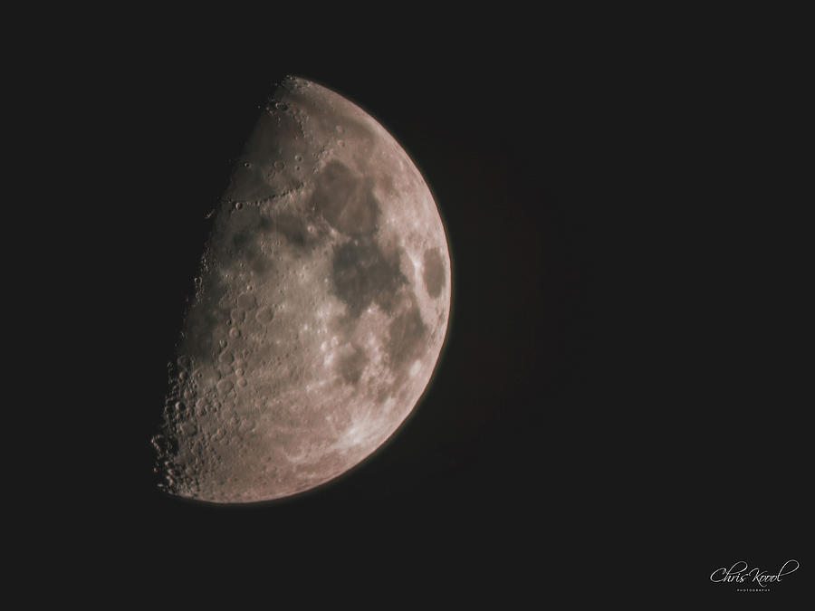 First quater Moon surface #7 Photograph by ChrisKoool - Fine Art America