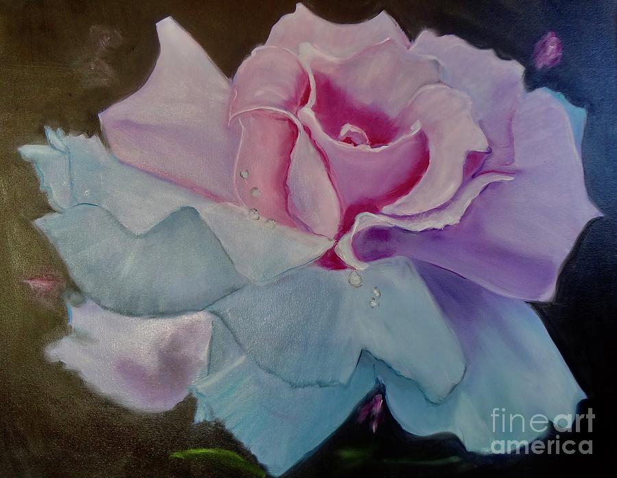 First Rose of Spring Painting by Jenny Lee