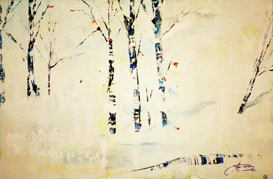First Snow Central Park Painting by Jack Diamond