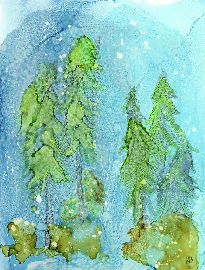 First Snowfall Painting by Katy Bishop