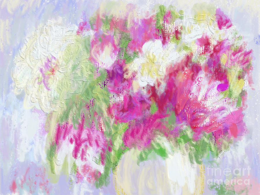 First spring flowers Digital Art by Olga Malamud-Pavlovich