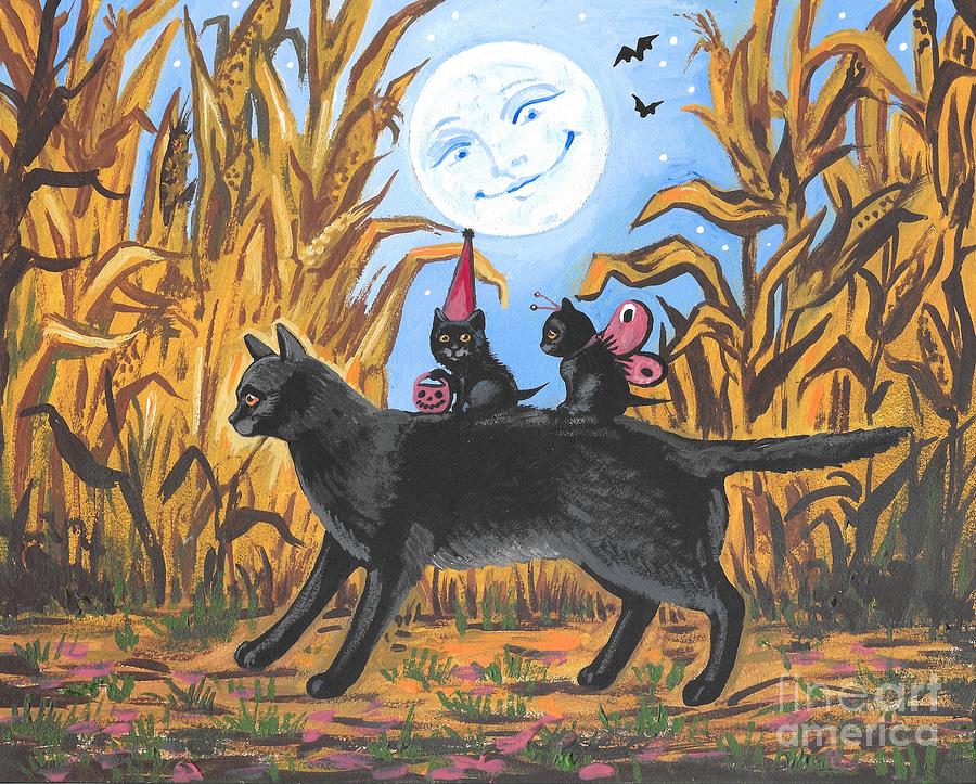 First Trick Or Treat Painting by Margaryta Yermolayeva