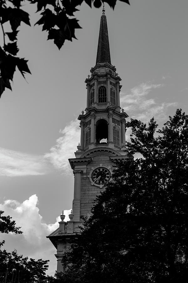 Black And White Photograph - First Unitartian Church Providence Rhode Island by Andrew Pacheco