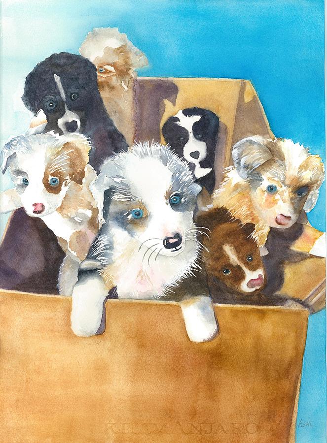 First Vet Visit Painting by Beth Fontenot