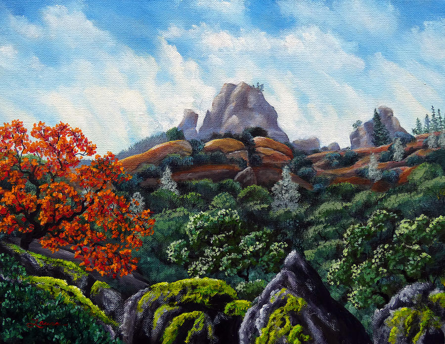 First View of Pinnacles Painting by Laura Iverson