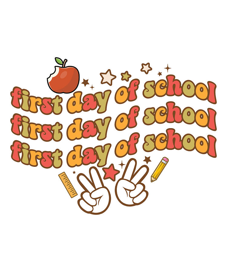 Firstday of school teaching school art Digital Art by Licensed art ...