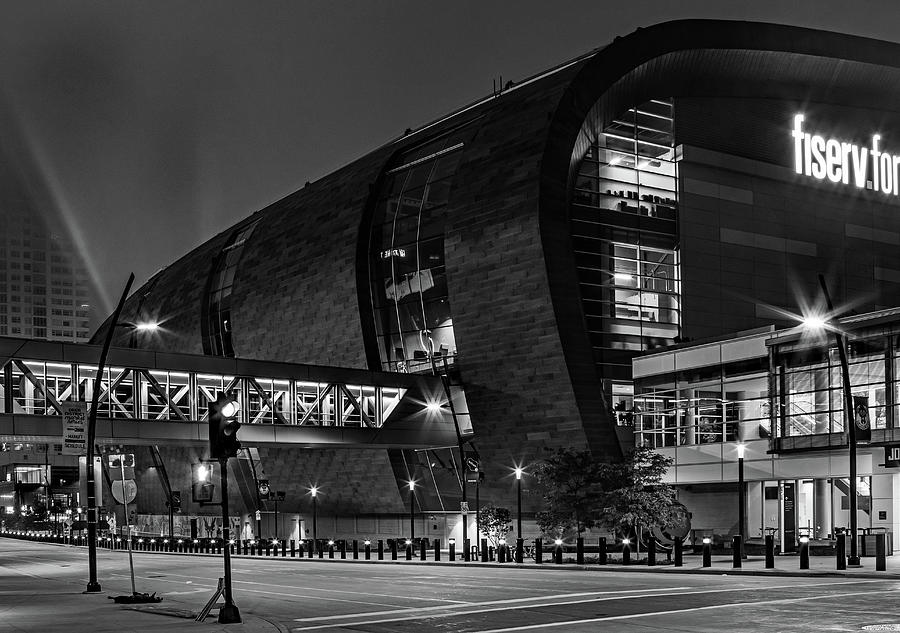 Fiserv Forum Arena In Bw Photograph by Steve Bell - Fine Art America