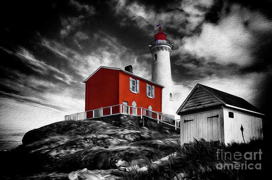 Lighthouse Photograph - Fisgard Lighthouse Victoria Canada by Bob Christopher