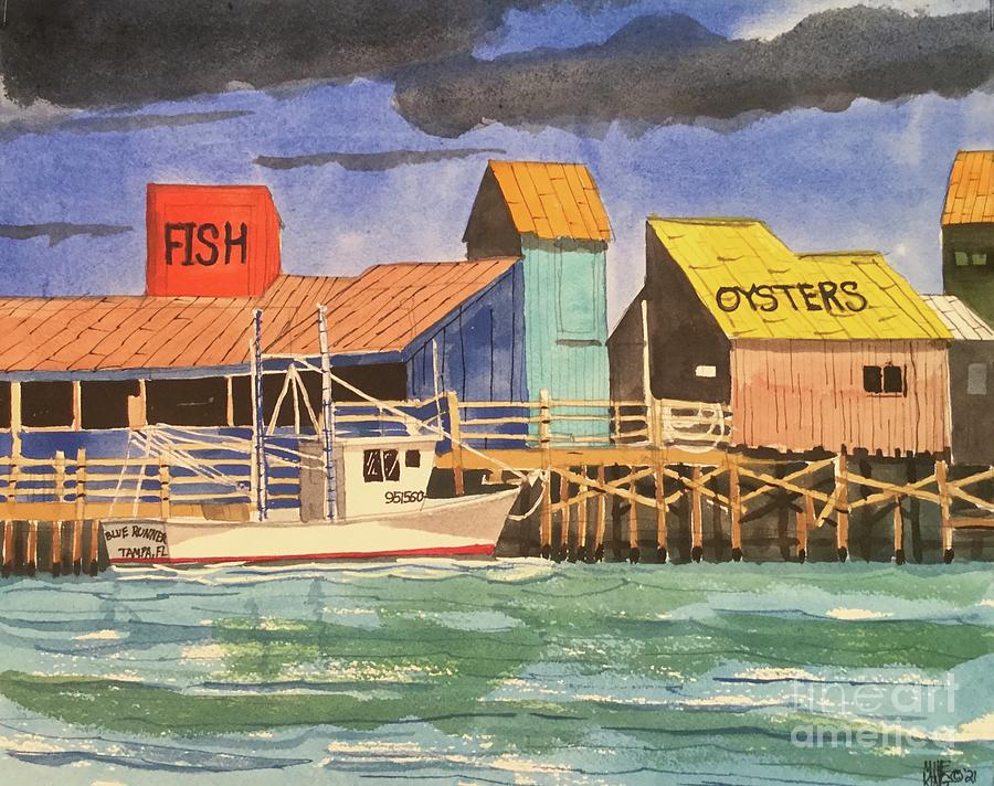 Fish and Oysters Painting by Mike King