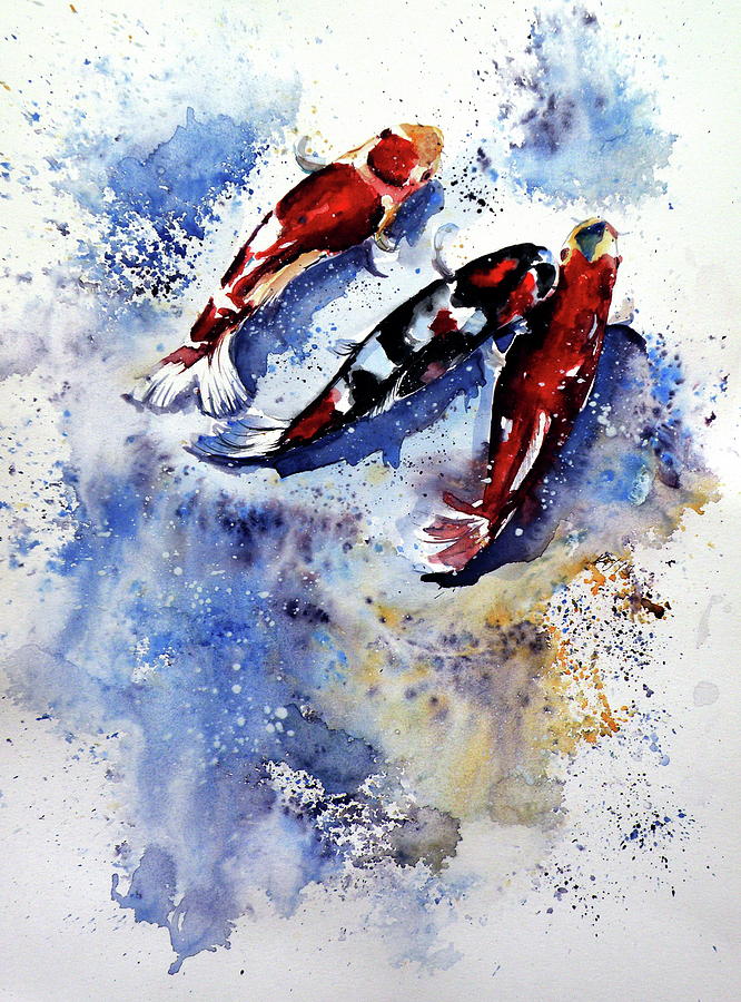 Fish cd Painting by Kovacs Anna Brigitta
