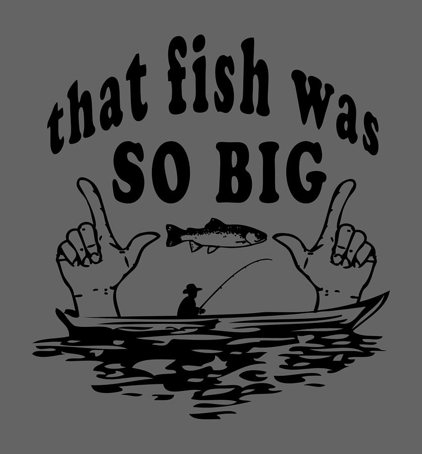 Fish Fishing Joke Gag Comic Fisherman Funny Cartoon Digital Art by