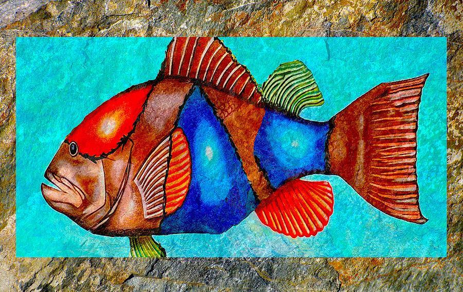 Fish Graffiti Digital Art by Steven Parker