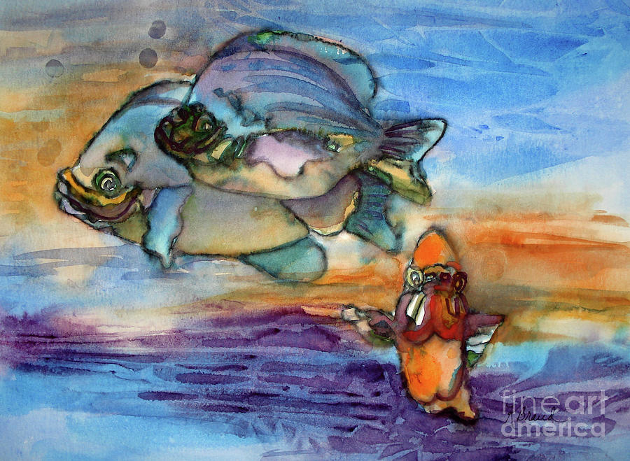 Fish - Light Rays of Color Painting by Kathy Braud