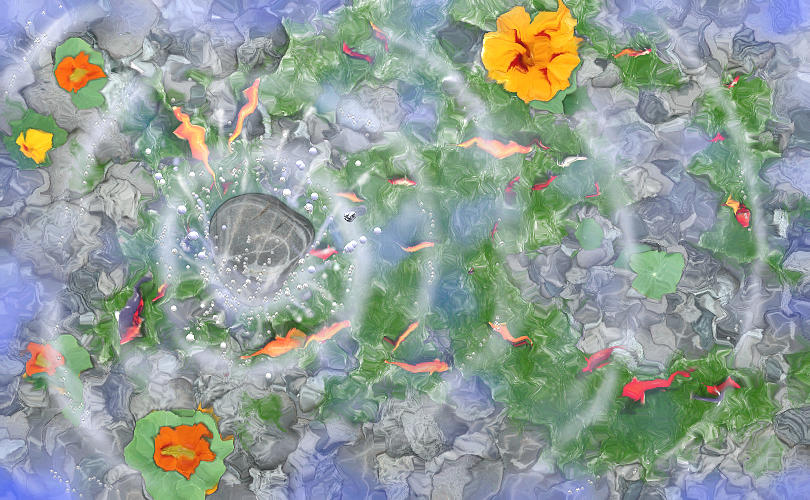 Magic Digital Art - Fish Pond by Antonis Meintanis