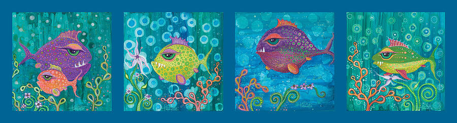 Fish School Digital Art by Tanielle Childers