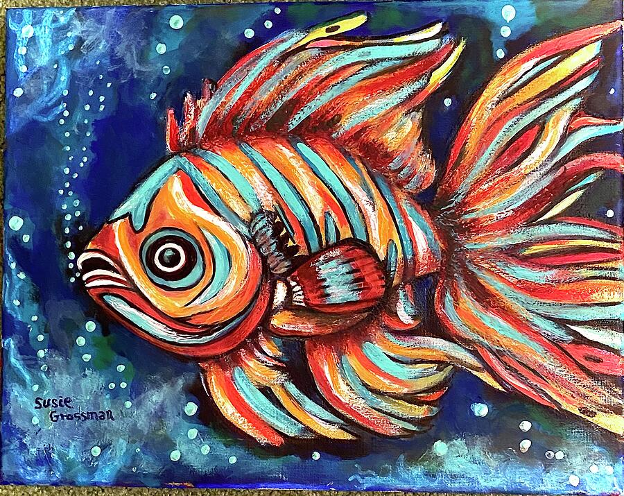 Fish Painting by Susie Grossman