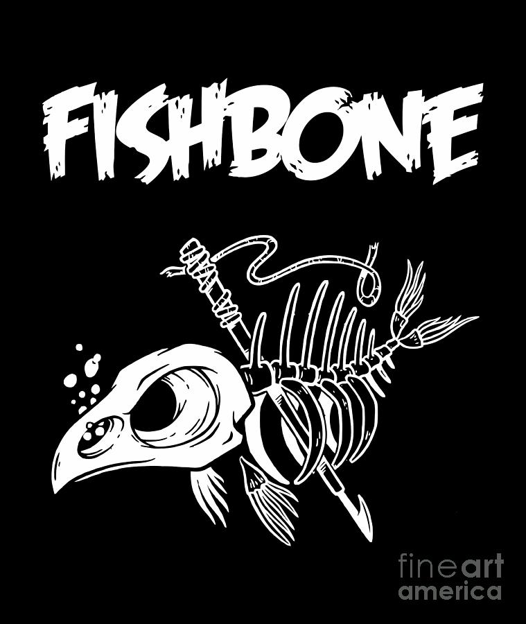 Fishbone The Fish Bone Digital Art by Maria Adeline - Pixels