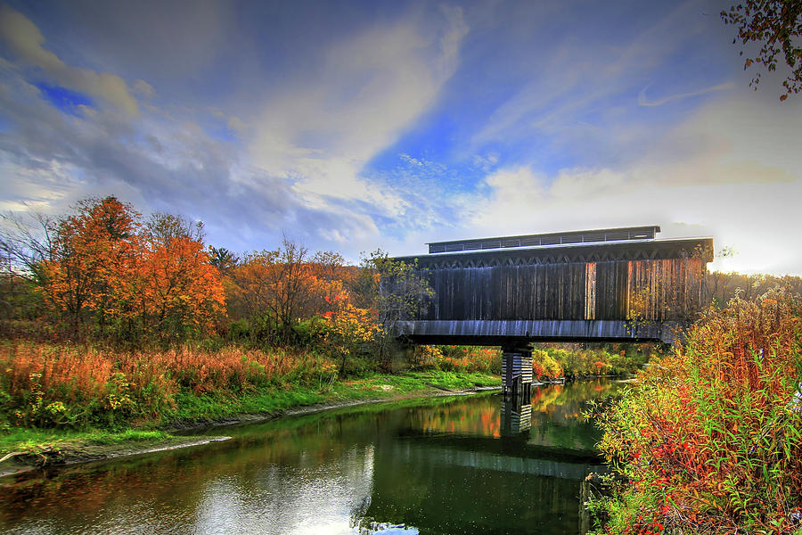 Fisher Covered Railroad Bridge III Photograph by Robert Harris