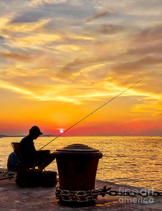 Fisherman At Sunset Photograph by Nina Ficur Feenan