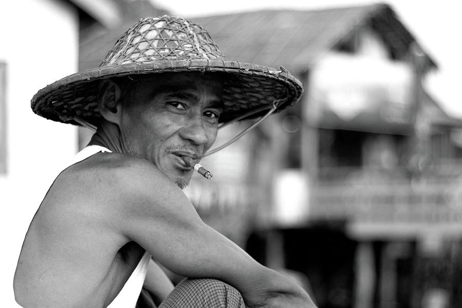 Fisherman Enjoying His Cheroot Photograph by Joshua Van Lare