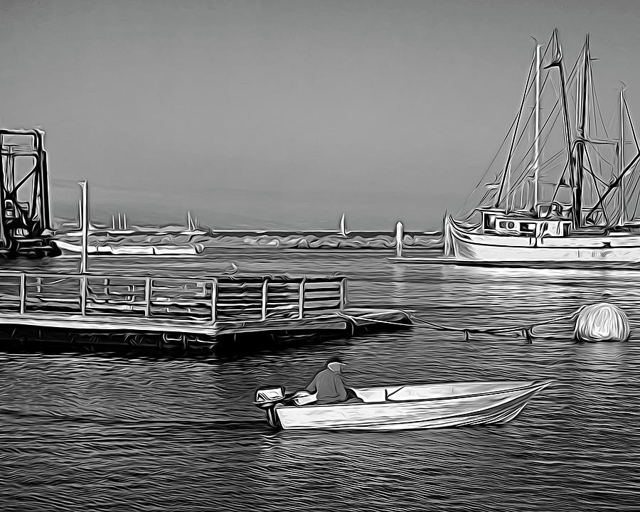 Fisherman In Santa Barbara-001-M Photograph by David Allen Pierson