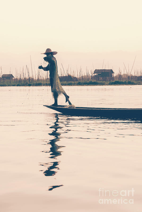 Fisherman of Inle lake, Myanmar Photograph by Delphimages Photo Creations