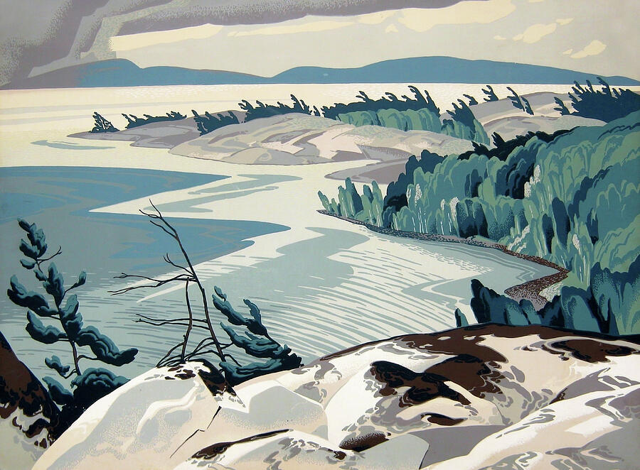 Fishermans Point by A. J. Casson Painting by Alfred Joseph A J Casson Fishermans Point by A. J. Casson Painting by Alfred Joseph A J Casson